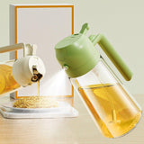 2-in-1 Oil Sprayer & Dispenser Bottle (500ml) – Glass Oil Spray Bottle for Cooking, Air Fryer, BBQ & Salad