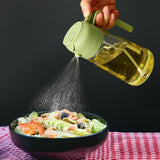 2-in-1 Oil Sprayer & Dispenser Bottle (500ml) – Glass Oil Spray Bottle for Cooking, Air Fryer, BBQ & Salad